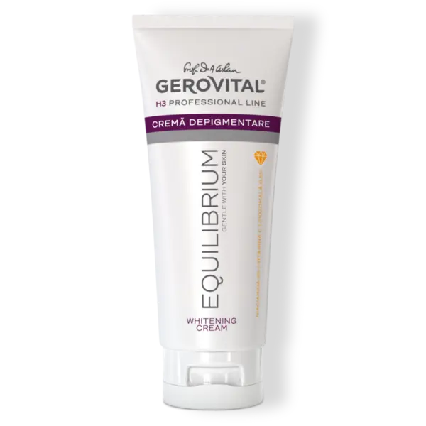 Cremă Depigmentare Cu Vitamina C și Niacinamidă Pentru Estomparea Petelor și Uniformizarea Tenului, Gerovital H3 Equilibrium, 100 Ml