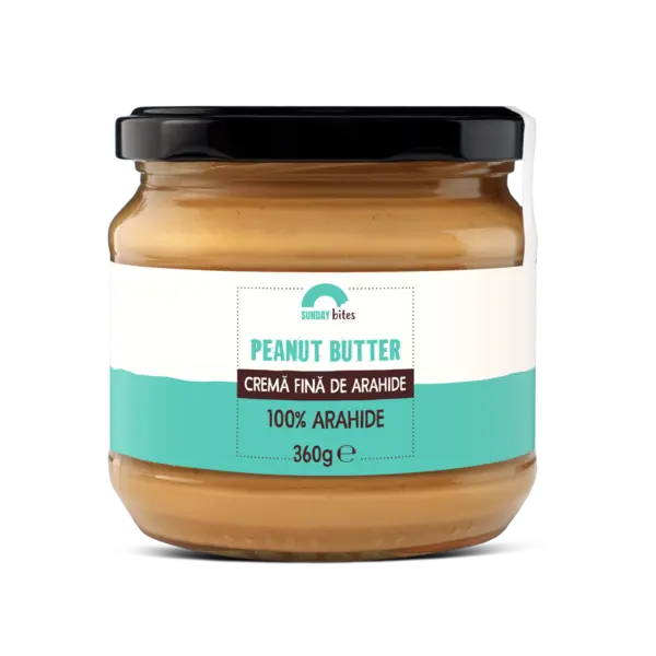 Crema fina de arahide, 360g, Sunday Bites