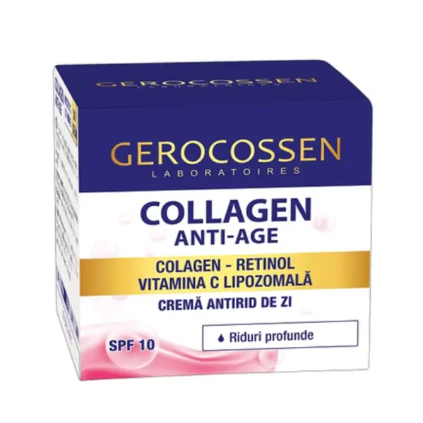 Crema hidratanta antirid de zi Collagen Anti-Age, 50ml, Gerocossen