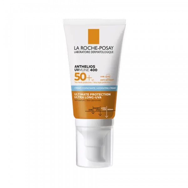 Crema hidratanta fara parfum pentru protectie solara SPF 50+ Anthelios UVmune, La Roche-Posay | 50 ml