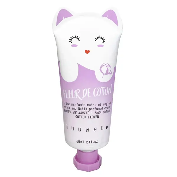 Crema hidratanta pentru maini si unghii cu parfum de floare de bumbac, 60ml, Inuwet