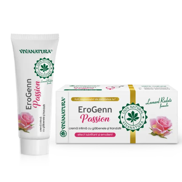 Crema intima cu galbenele si trandafir EroGenn Passion, 20ml, VivaNatura