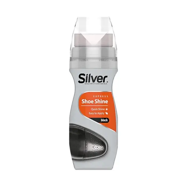 Crema Lichida pentru Pantofi, Silver, Negru, 75 ml x 6 Bucati