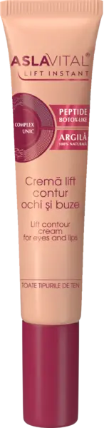 Crema lift pentru contur ochi si buze Lift Instant, 15ml, AslaVital