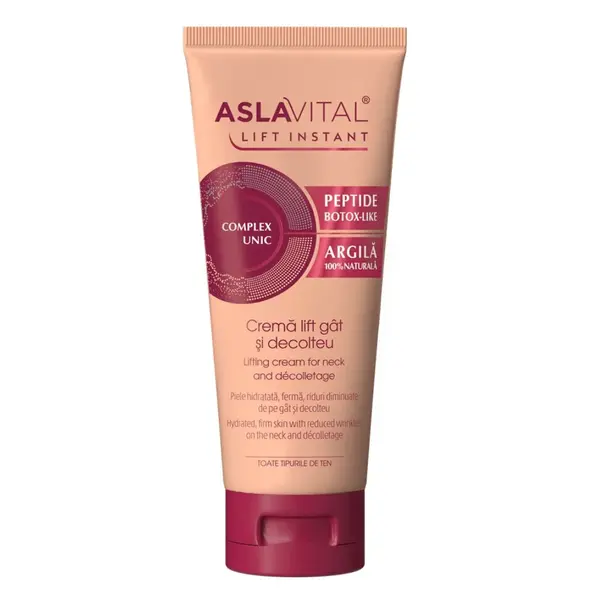 Crema lift pentru gat si decolteu Lift Instant, 100 ml, Aslavital
