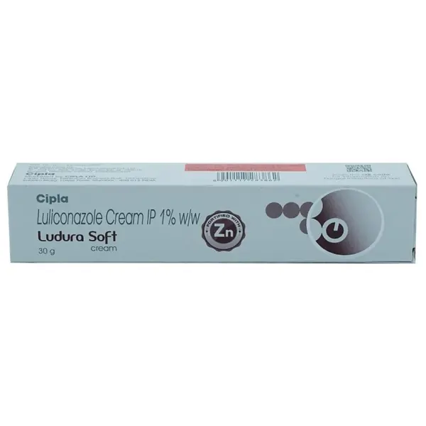 Crema, Ludura Soft, Cipla, cu Luliconazol 1%, Fortificata cu Zinc, Efect Anti-Fungic Indelungat, 30gr