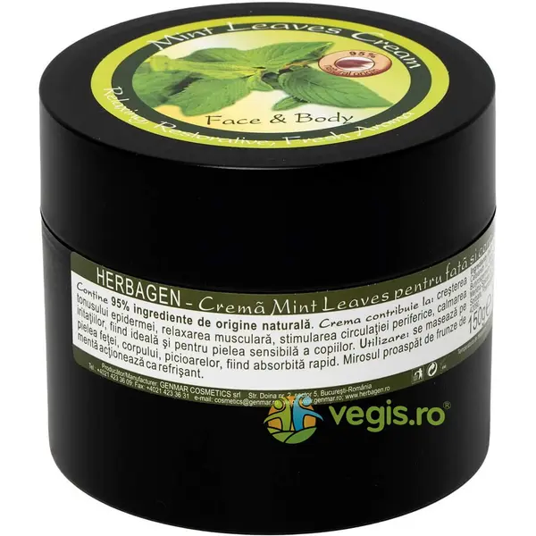 Crema pentru Fata si Corp Mint Leaves 150g