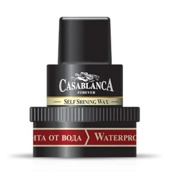Crema pentru Pantofi cu Ceara, Negru, 6 Bucati, Casablanca Self Shine