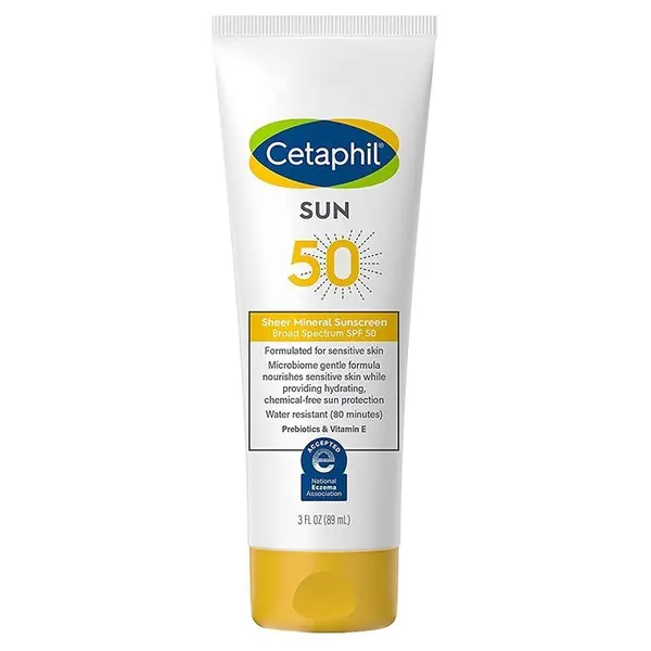 Crema Protectie Solara Fata si Corp, Cetaphil, Sheer Mineral Sunscreen, impotriva UVA si UVB, SPF 50, 89ml