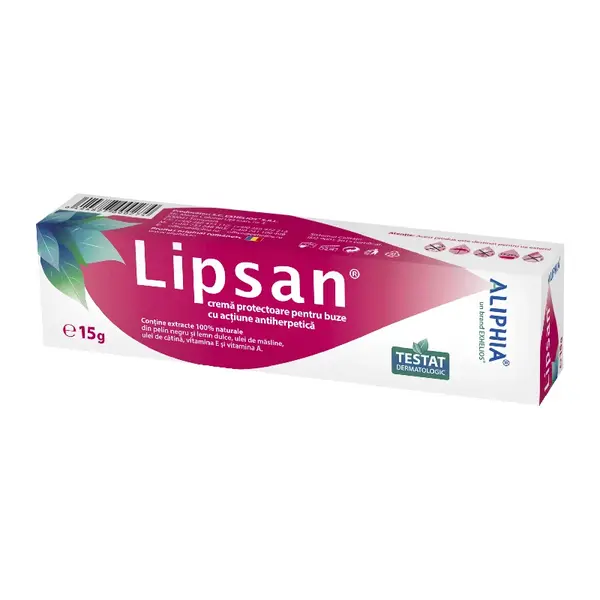 Crema protectoare pentru buze Lipsan, 15g, Aliphia