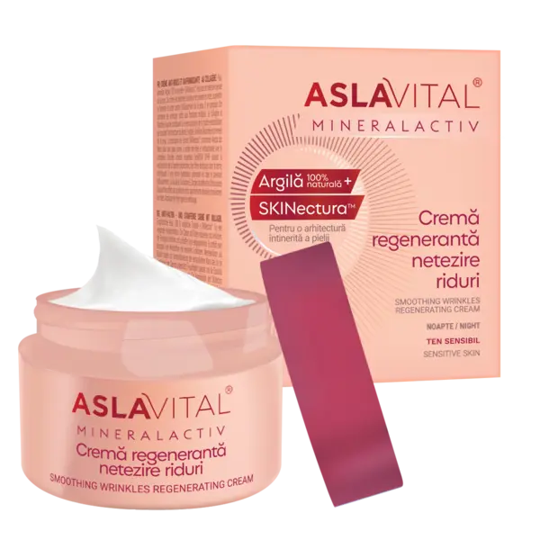 Crema regeneranta pentru netezirea ridurilor MineralActiv, 50ml, Aslavital