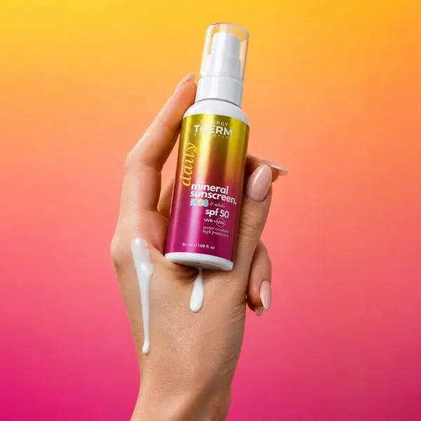 Cremă Solară Minerală SPF 50 pentru Copii și Adulți, Rezistentă la Apă, Fără Parfum, 50ML