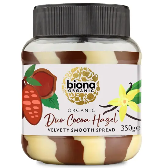 Crema tartinabila duo de ciocolata cu alune, 350, Biona Organic