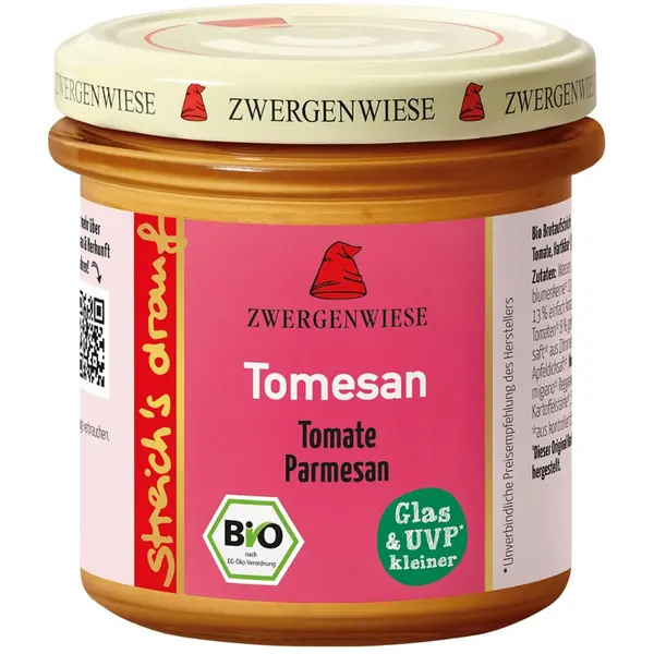 Crema tartinabila Tomesan cu tomate si parmezan fara gluten, eco - 135 g
