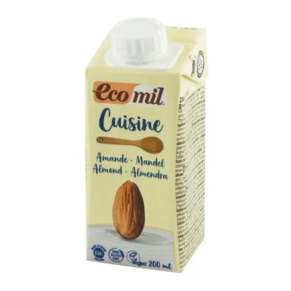 Crema Vegetala Bio din Migdale, pentru Gatit, 200 ml Ecomil Cuisine
