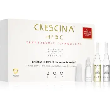 Crescina Transdermic 200 Re-Growth and Anti-Hair Loss tratament pentru stimularea creșterii părului și anti-cădere pentru barbati