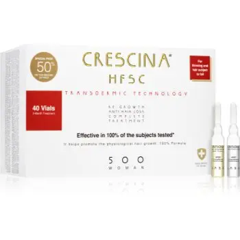 Crescina Transdermic 500 Re-Growth and Anti-Hair Loss tratament pentru stimularea creșterii părului și anti-cădere pentru femei