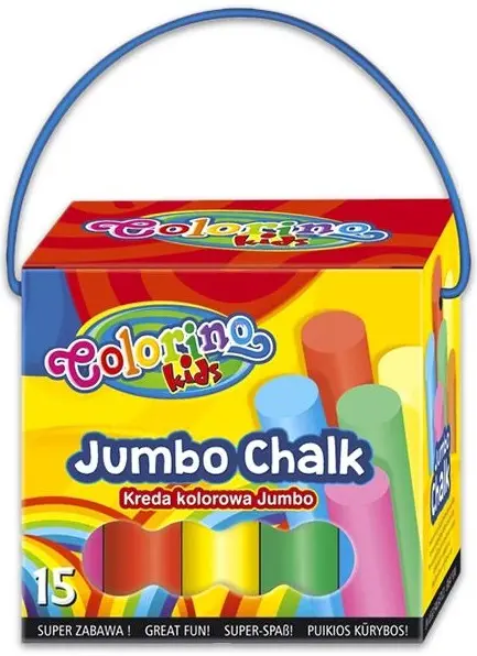 Creta fara praf Colorino Kids - Jumbo, 10 bucati in cutie