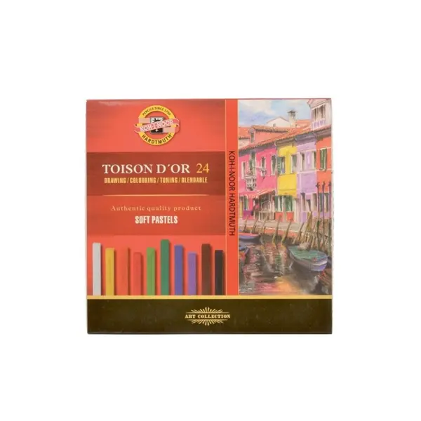 Creta uscata patrata, 24buc/set, Toison D'OR Koh-I-Noor