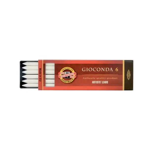 Creta uscata patrata, 6buc/set, sepia alb, Gioconda Koh-I-Noor