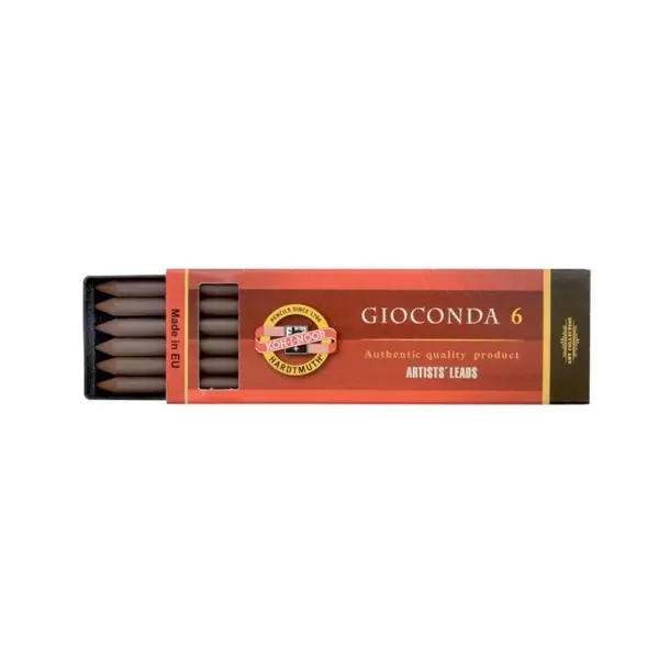 Creta uscata patrata, 6buc/set, sepia maro, Gioconda Koh-I-Noor