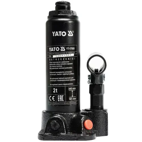 Cric hidraulic, Yato YT-17000, capacitate 2 Tone, 181-345 mm