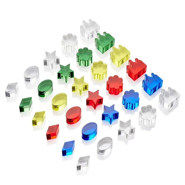 Cristale colorate transparente, set 30 de piese, TickiT multicolor
