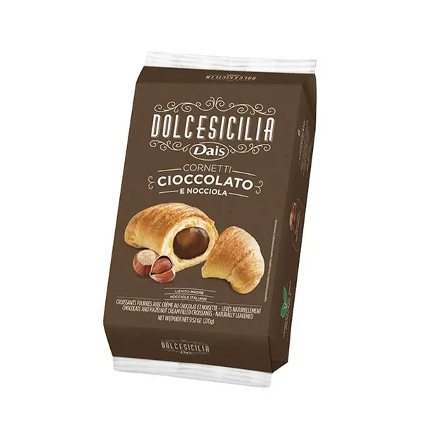 Croissant cu ciocolata si alune 270 gr
