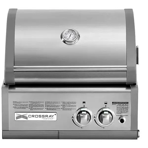 Crossray Gratar pe gaz cu 2 arzatoare infrarosu, incastrabil, gratare din fonta, Crossray by Heatstrip TCS2EU30
