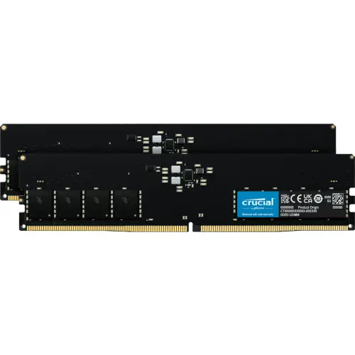 CRUCIAL Kit dual Memorie RAM Crucial, capacitate 128 GB (2 x 64 GB), frecventa 5600 MHz, DDR5, CL 46
