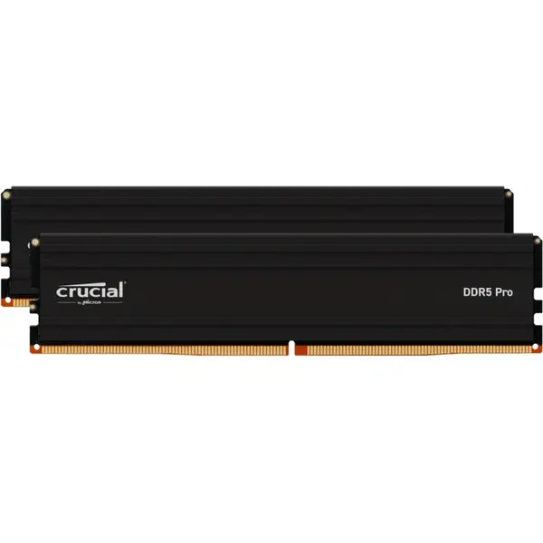 CRUCIAL Kit dual memorie RAM Crucial Pro, Capacitate DDR5 96GB (2x 48 GB), Frecventa 5600 MHz, CL 46, Negru