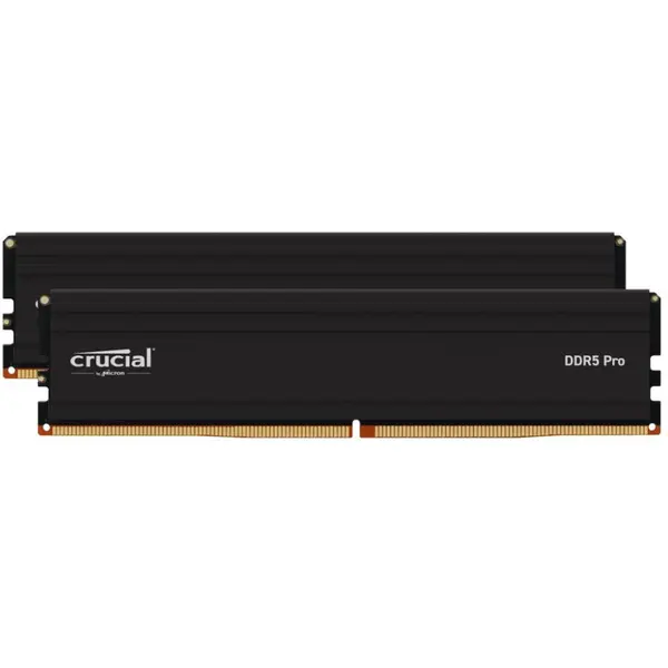 CRUCIAL Memorie Crucial UDIMM PRO, Capacitate 32GB DDR5-6000 (kit 2x16 GB), CL 48, Negru