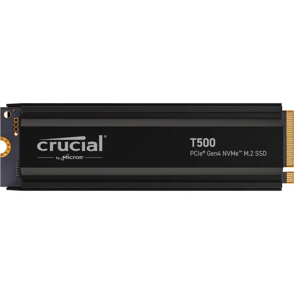 CRUCIAL SSD Crucial T500 Heatsink, capacitate 2TB, format M.2 2280, interfata PCIe NVMe 4.0