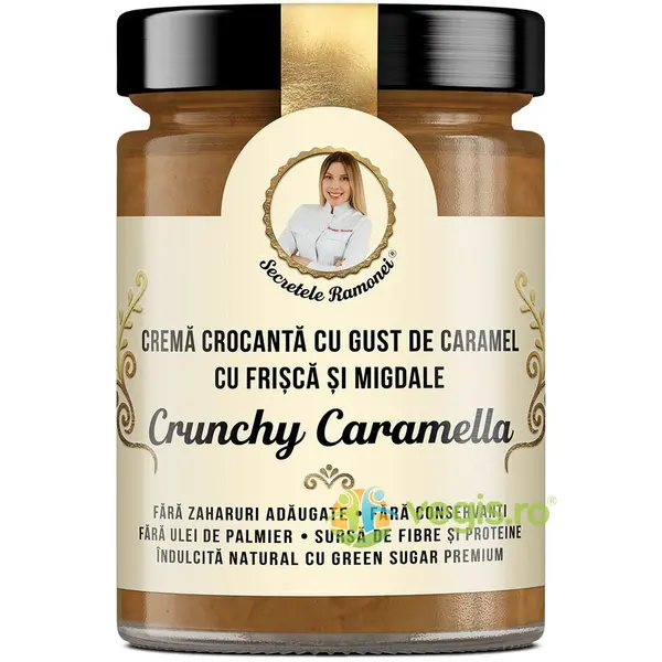 Crunchy Caramella Crema Crocanta cu Gust de Caramel cu Frisca si Migdale Secretele Ramonei 350g