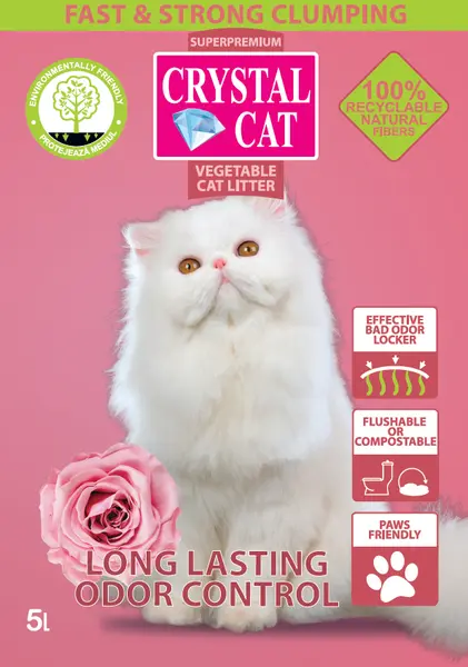 Crystal Cat Asternut Vegetal Tofu Trandafir 5 L