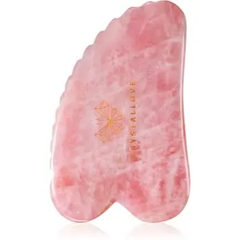 Crystallove Rose Quartz 3D Gua Sha accesoriu de masaj