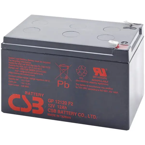 CSB BATTERY CSB Battery GP12120 12V 12Ah F2 Pb