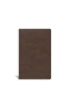 CSB Single-Column Compact Bible, Brown Leathertouch - Csb Bibles By Holman