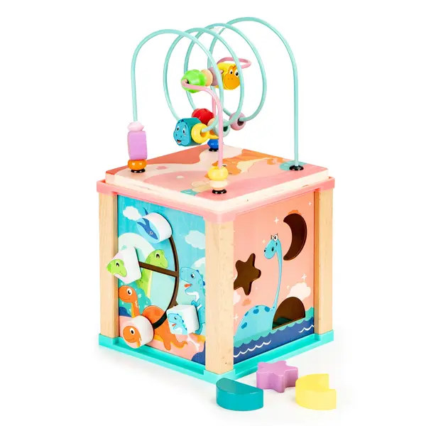 Cub educativ din lemn, sortator Ecotoys mula
