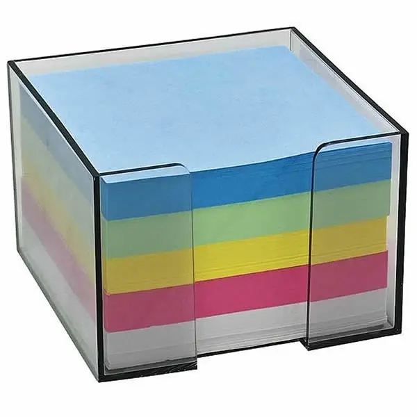Cub hartie cu suport 9 x 9 cm 500 file color Cub hartie cu suport 9 x 9 cm 500 file color