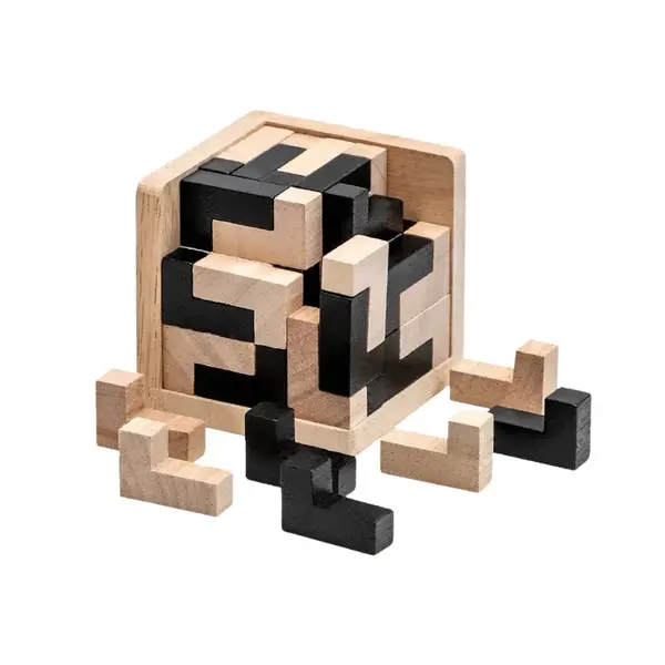 Cub puzzle din lemn, Tetris - Default Title