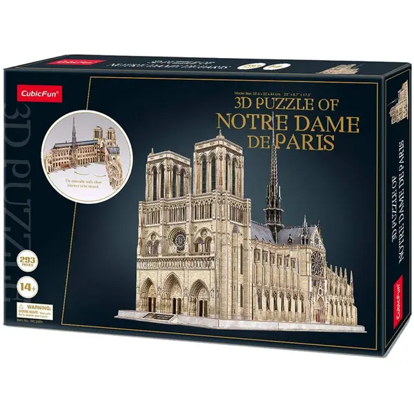 Cubic Fun Puzzle 3D Cubic Fun - Notre Dame, 293 piese