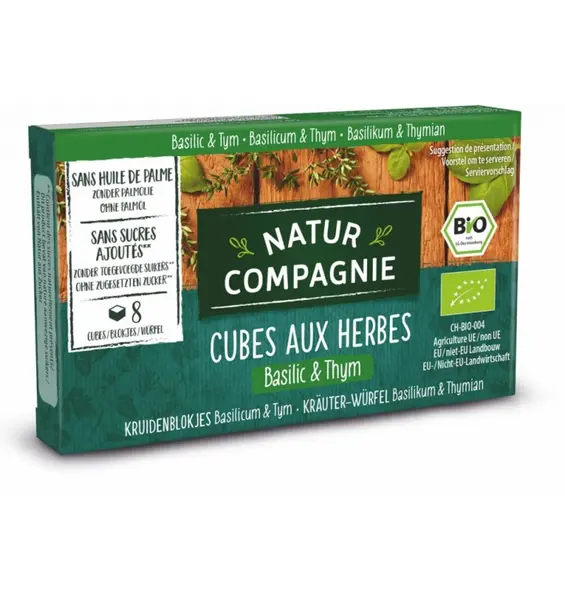 Cuburi bio cu verdeturi, busuioc si cimbru, 8 cuburi NATUR
