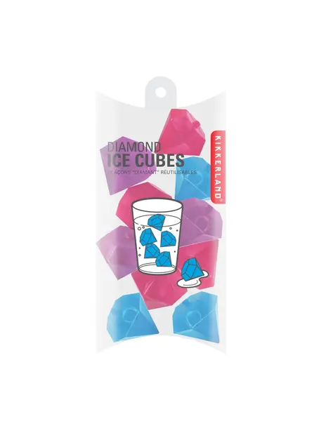 Cuburi pentru gheata reutilizabile - Diamant - set de 10 | Kikkerland