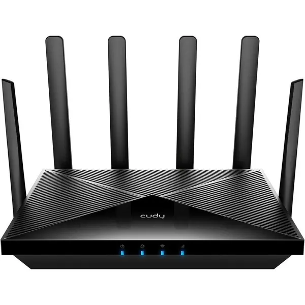 Cudy Router wireless CUDY Gigabit P5, AX3000, 5G, Dual-Band, WiFi 6, 2.4 GHz - 574 Mbps, 5 GHz - 2402 Mbps, Negru