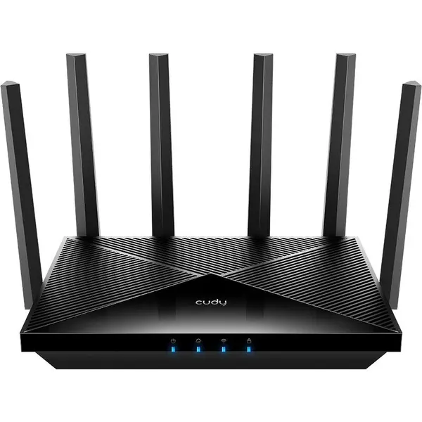 Cudy Router wireless CUDY Gigabit WR6500, BE6500, Dual-Band, WiFi 7, 2.4 GHz - 688 Mbps, 5 GHz - 5764 Mbps, Negru