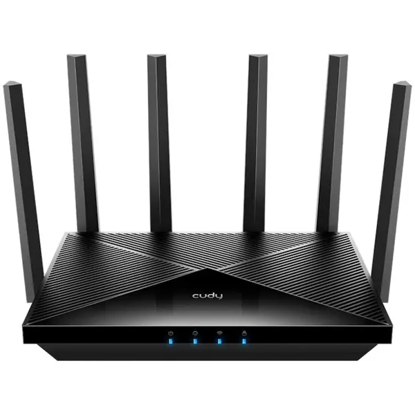 Cudy Router Wireless Cudy WR11000, BE11000, Tri-Band, Wi-Fi 7, 2.4 GHz: 688 MB/s, 5 GHz: 4324 MB/s, 6 GHz: 5765 MB/s, Negru