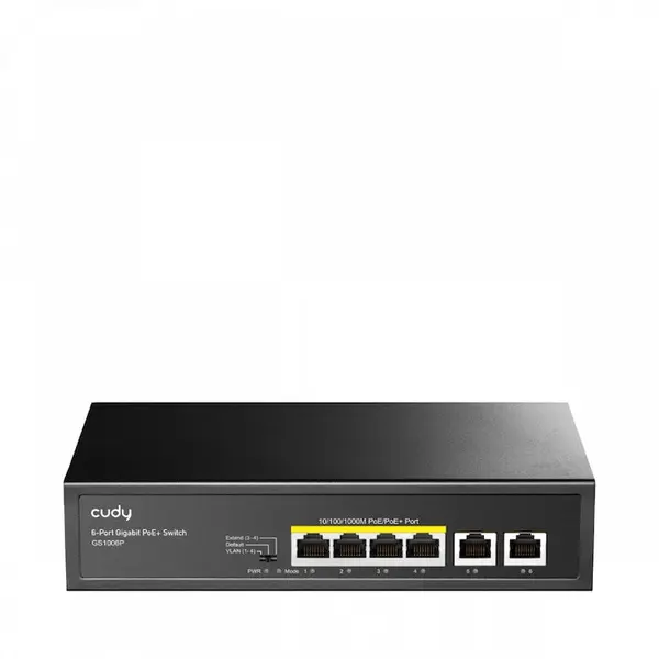 Cudy Switch Cudy GS1006P, 6 porturi PoE 10/100/1000Mbps, 65W