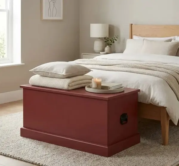 Cufar 90x45x45cm cu finisaj Maroon