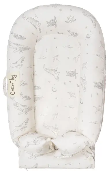 Cuib de bebeluși Cotton Hug - Ocean